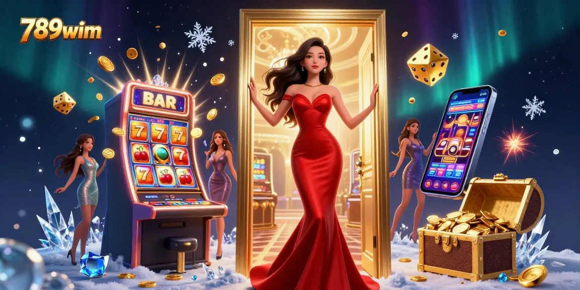 Experience the excitement at 789wim with jackpot wins from our 3D casino slot illustration.