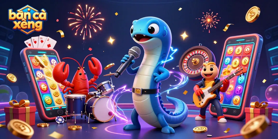 Engage in bắn cá xèng game with vibrant underwater casino scene full of excitement and golden rewards.