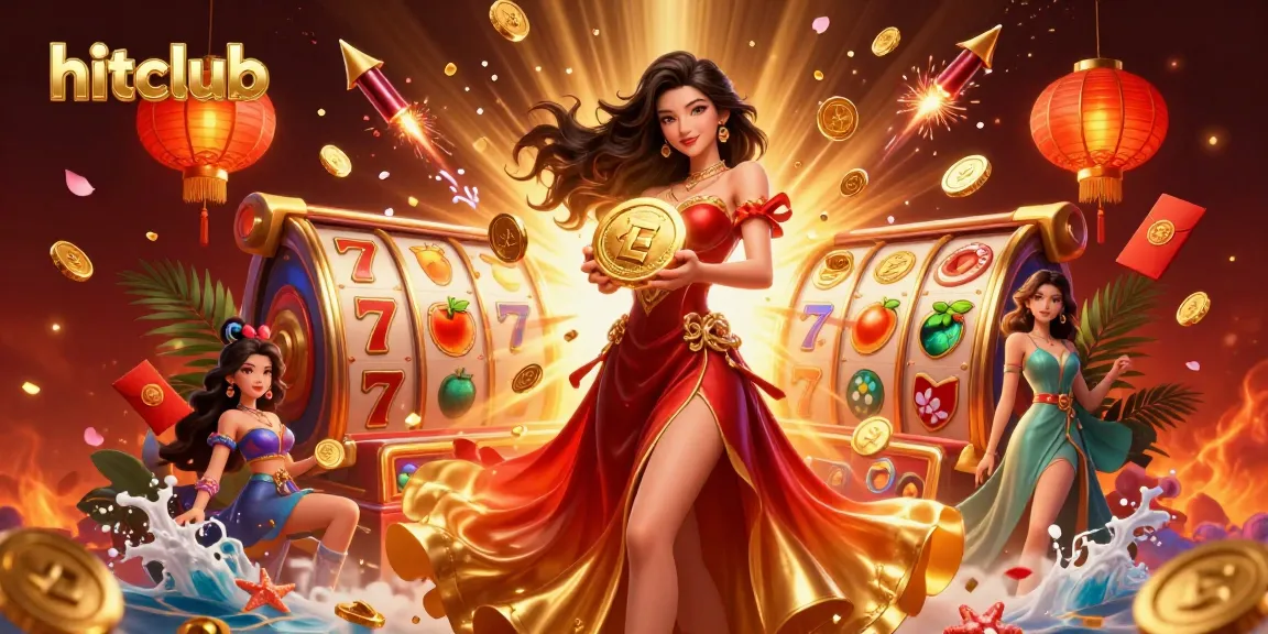 Experience exhilarating wins at Hitclub with vibrant 3D casino elements and golden jackpot coins