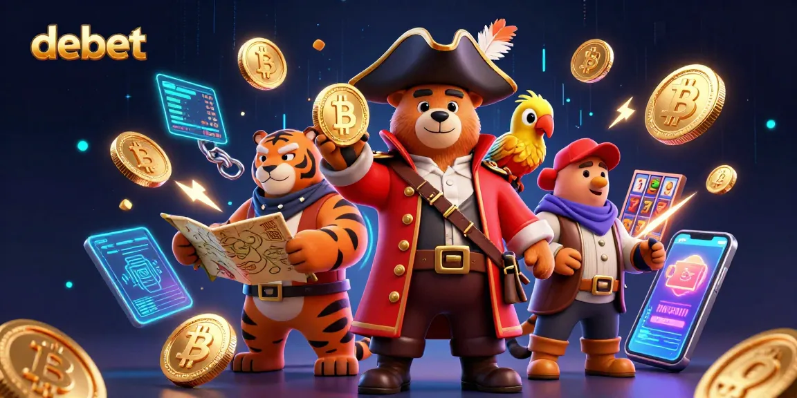 Engage in casino thrills with debet, featuring vibrant 3D characters and neon game elements for ultimate excitement.