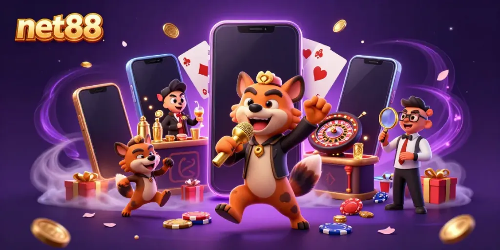 Experience thrilling gaming action at net88 as hyenas host a vibrant casino club scene.