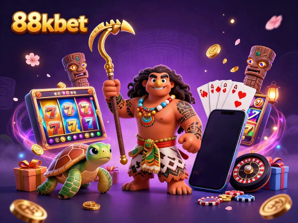 Engage with thrilling slot games at 88kbet, showcasing vibrant characters and dynamic gaming elements.