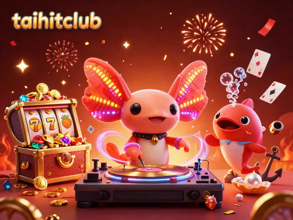 Experience taihitclub's vibrant casino world with dynamic gaming elements and colorful characters.