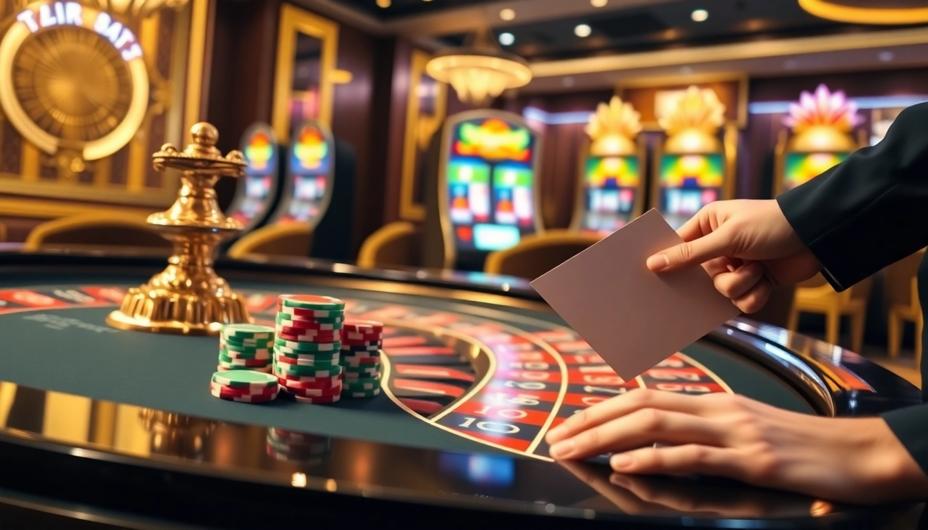 Experience the thrill of winning at rr88 gratis with stylish casino tables and vibrant poker chips.