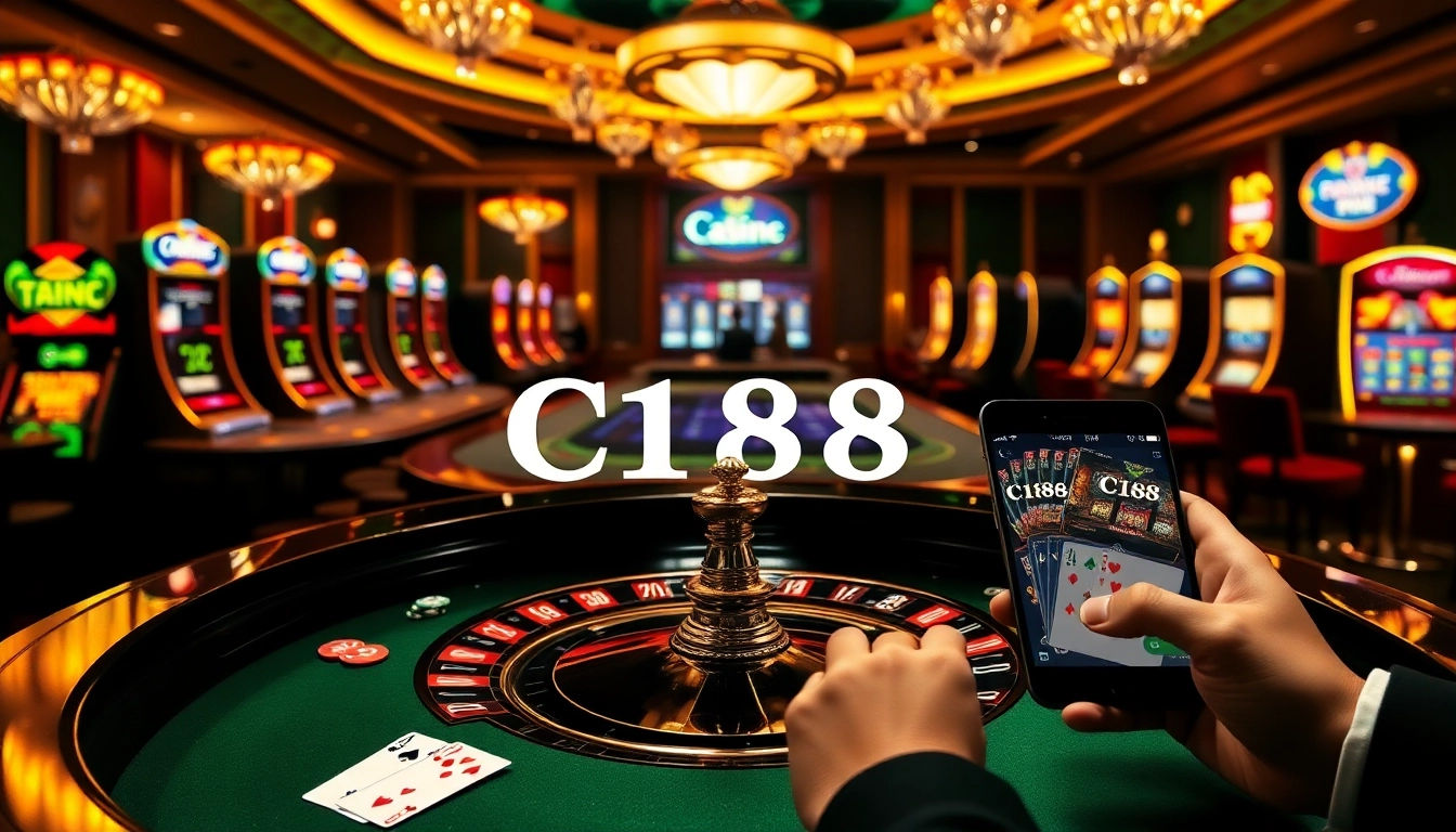 C168 branded roulette table with poker chips and slots, showcasing luxury gambling experience.