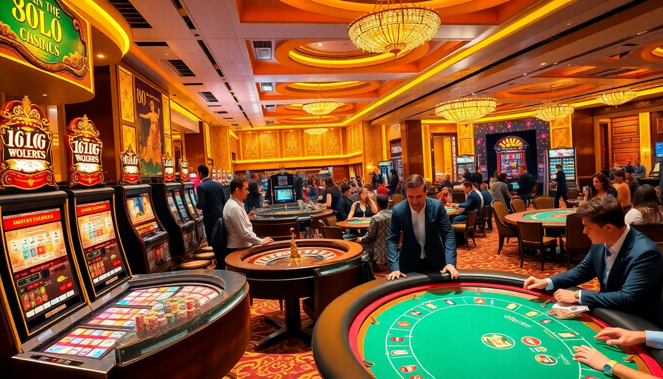 Experience the thrill of online gambling at https://8kbet.hair/ with vibrant casino games and players engaged in action.