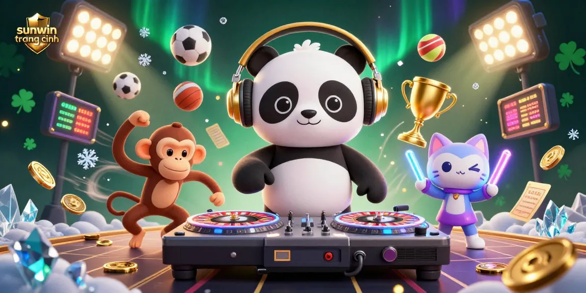 Experience the excitement of gaming with sunwin trang chính in this vibrant 3D casino illustration!