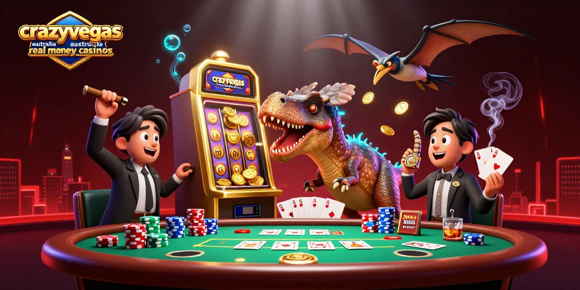 Catch the excitement at crazyvegas australia real money casinos with a cartoon dinosaur winning jackpot coins!