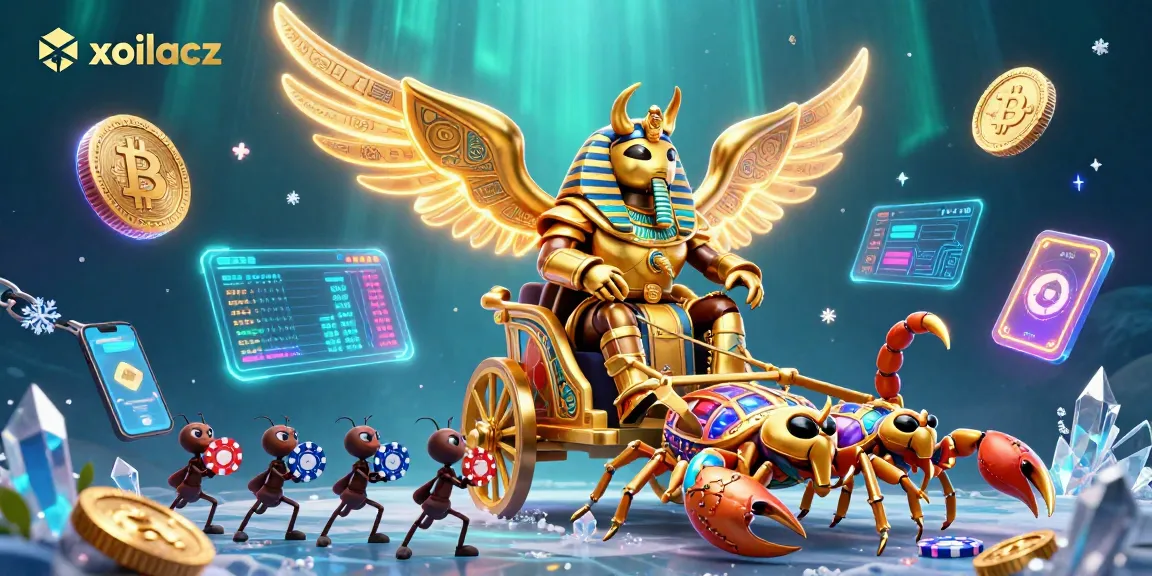Experience the thrilling action of xoilacz in a vibrant golden beetle chariot scene directed towards winning big.